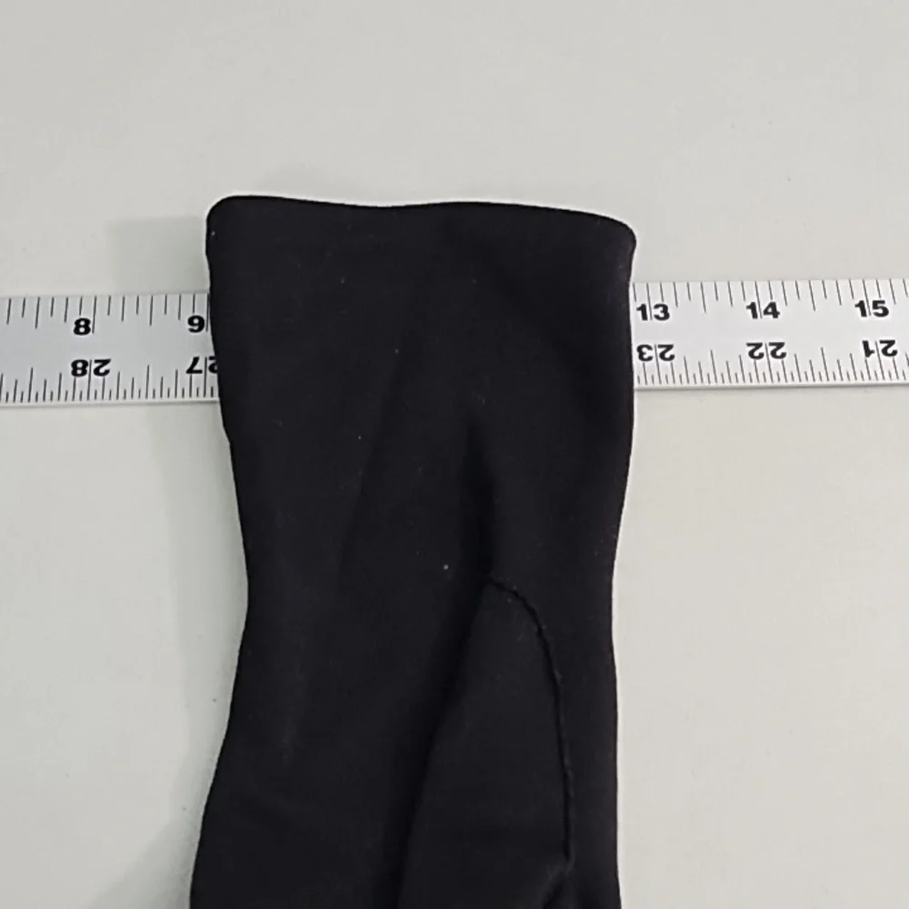 Vintage Black Long Soft Nylon Stretch Gloves with a Stitch Detail
